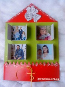 поделка новогодний домик